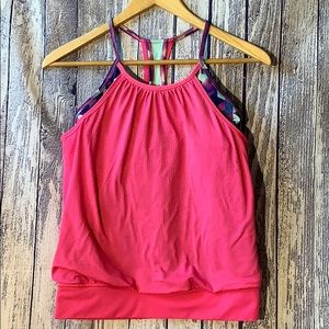 Ivivva Hot Pink Double Dutch Built in Bra Tank, 12